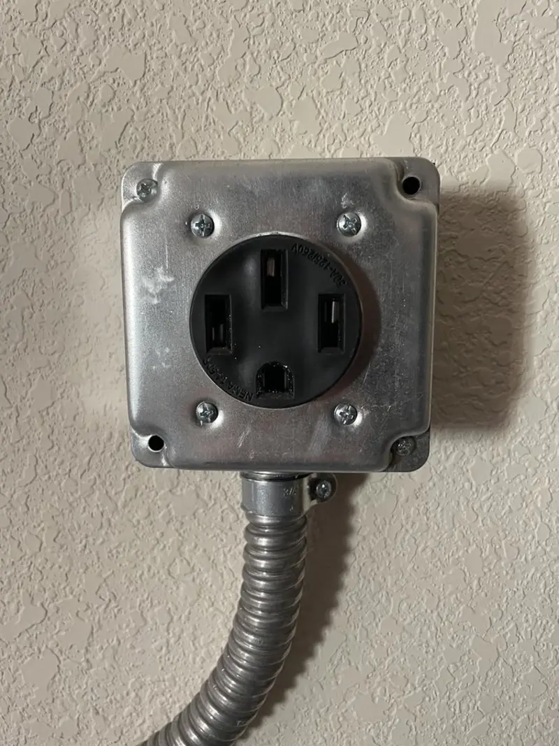 NEMA 14-50 outlet installed for Electrical Panel Upgrade in North Elba